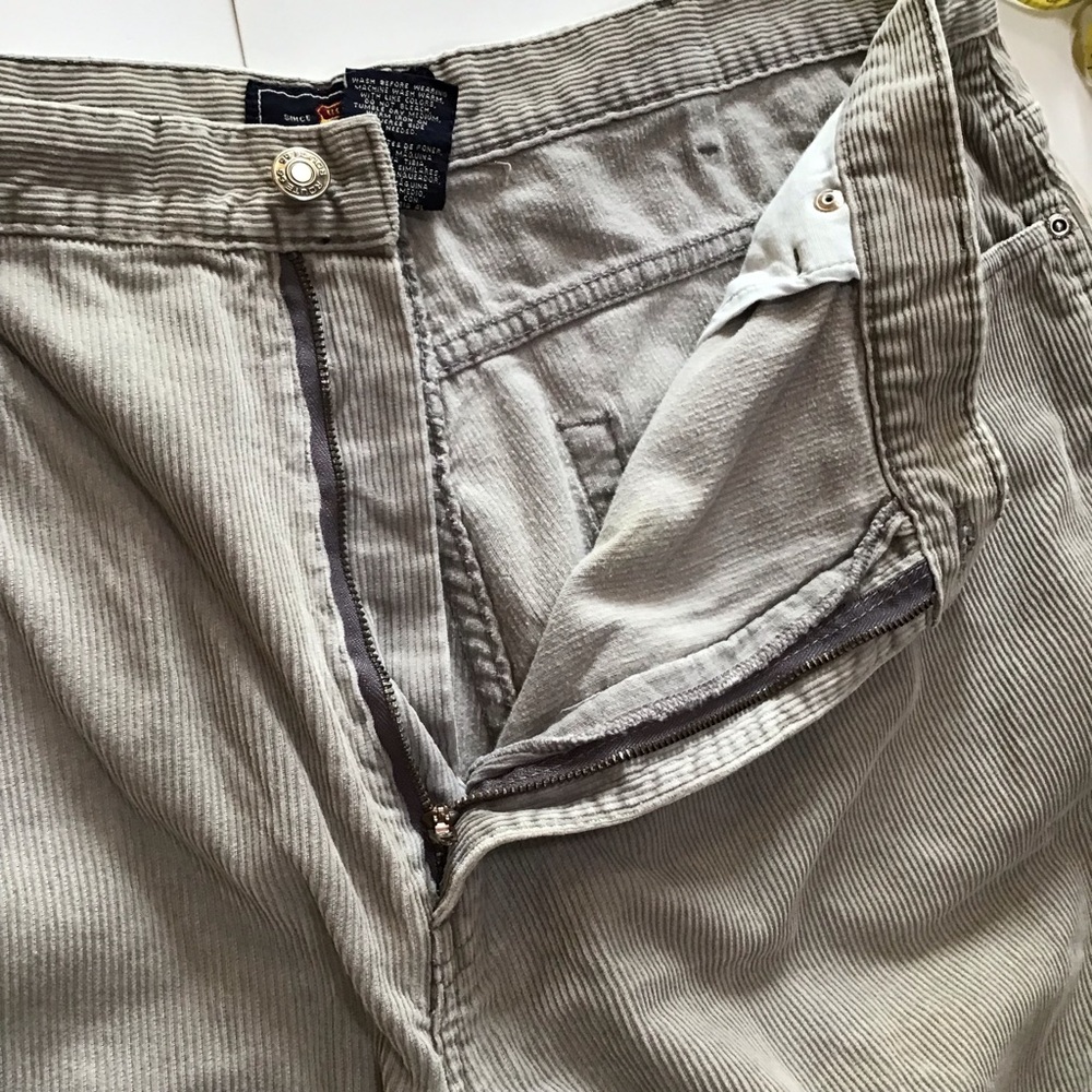 Route 66 Pants Mens Sz 42x30 Beige Corduroy Loose Fit Y2K Vintage Standard Wale - Picture 9 of 15